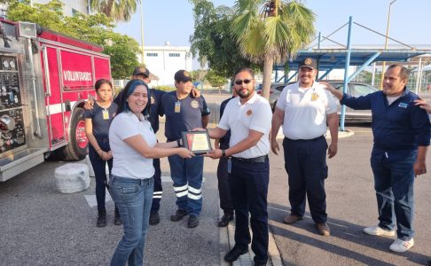 Firefighters' visit to terminal